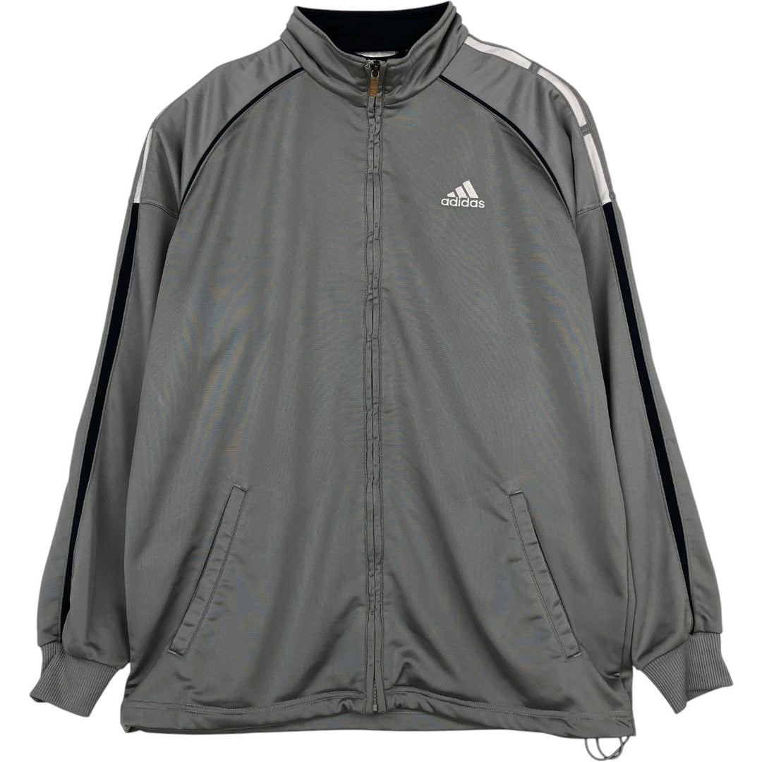 00'S adidas jersey track jacket, men's size L polyester gray type Vintage Second Hand