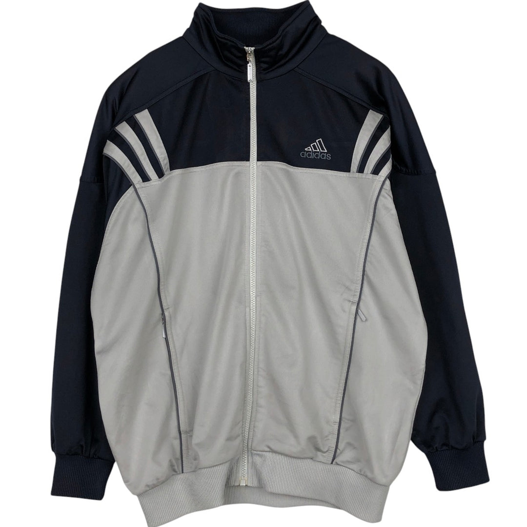 00'S adidas jersey track jacket, men's size M polyester navy blue type Vintage Second Hand
