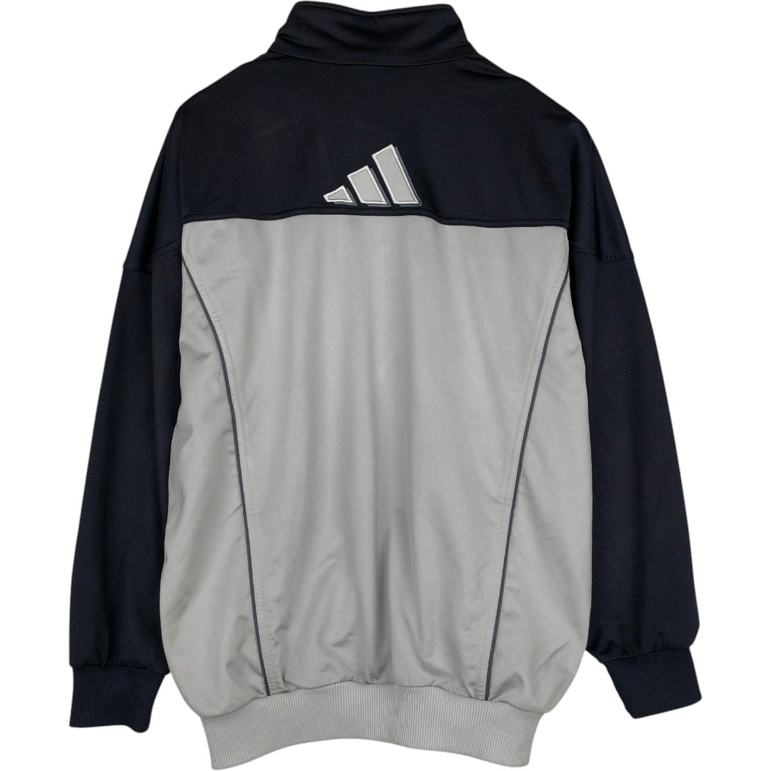 00'S adidas jersey track jacket, men's size M polyester navy blue type Vintage Second Hand
