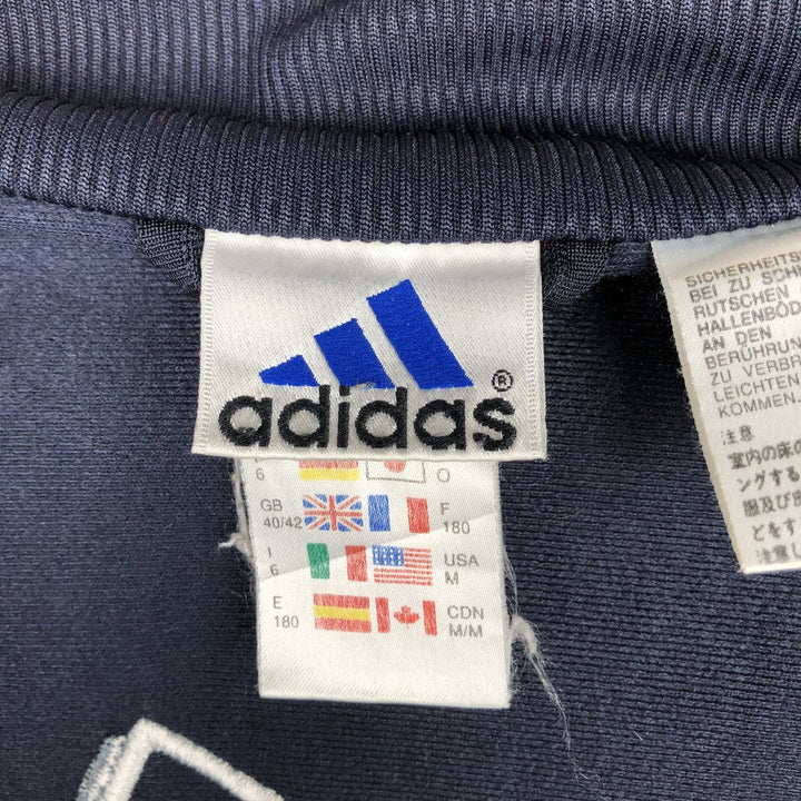 00'S adidas jersey track jacket, men's size M polyester navy blue type Vintage Second Hand