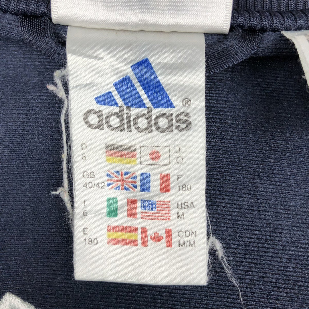 00'S adidas jersey track jacket, men's size M polyester navy blue type Vintage Second Hand