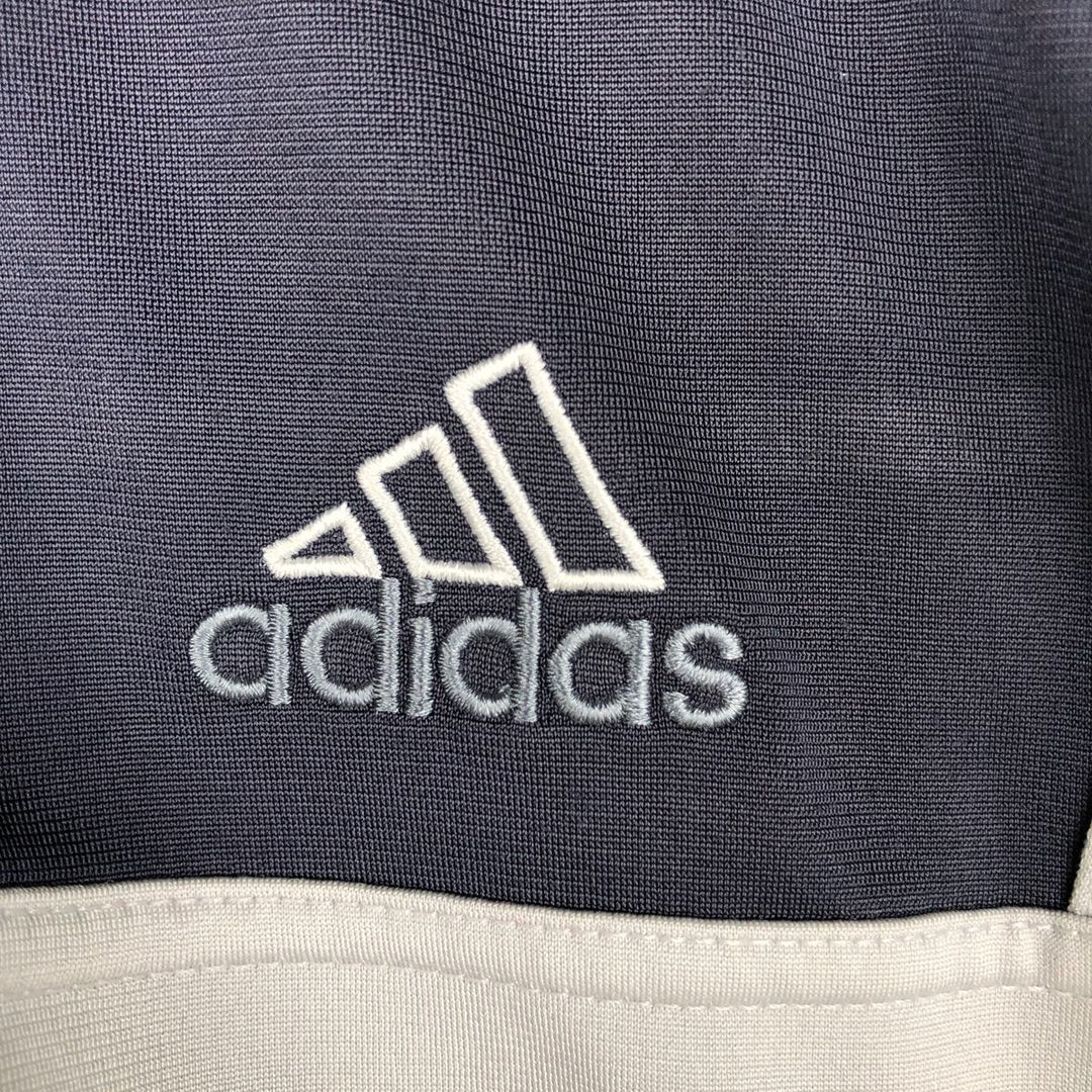 00'S adidas jersey track jacket, men's size M polyester navy blue type Vintage Second Hand