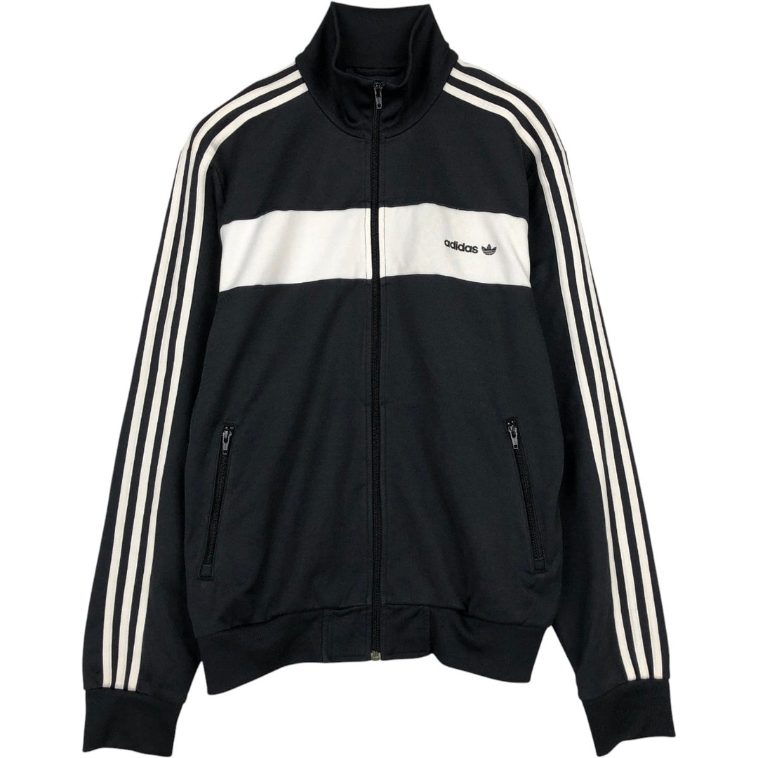 2000'S Adidas Originals Trefoil Logo Track Jacket, Men's Size L (approx.) cotton black type Vintage Second Hand