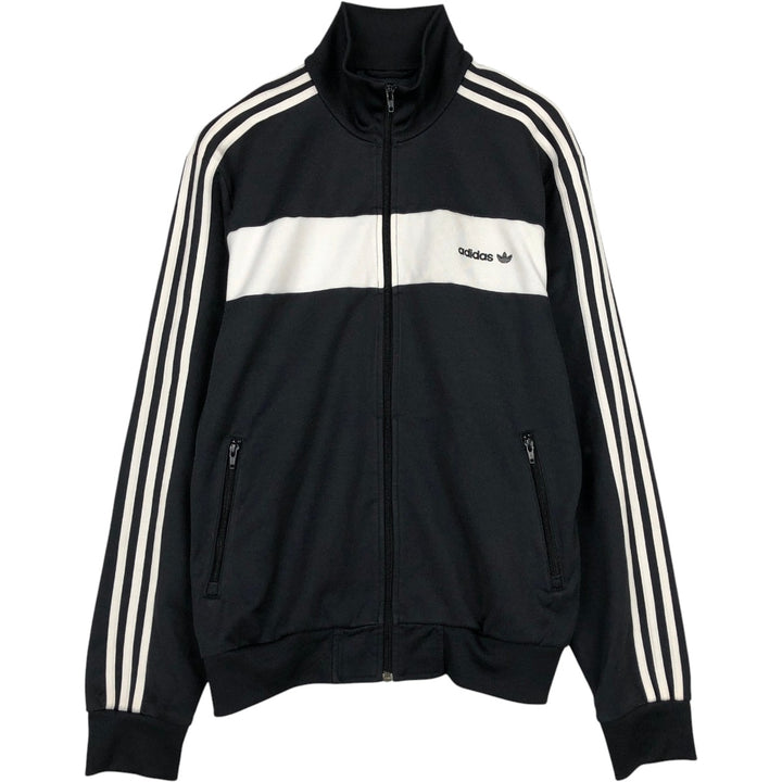 2000'S Adidas Originals Trefoil Logo Track Jacket, Men's Size L (approx.) cotton black type Vintage Second Hand