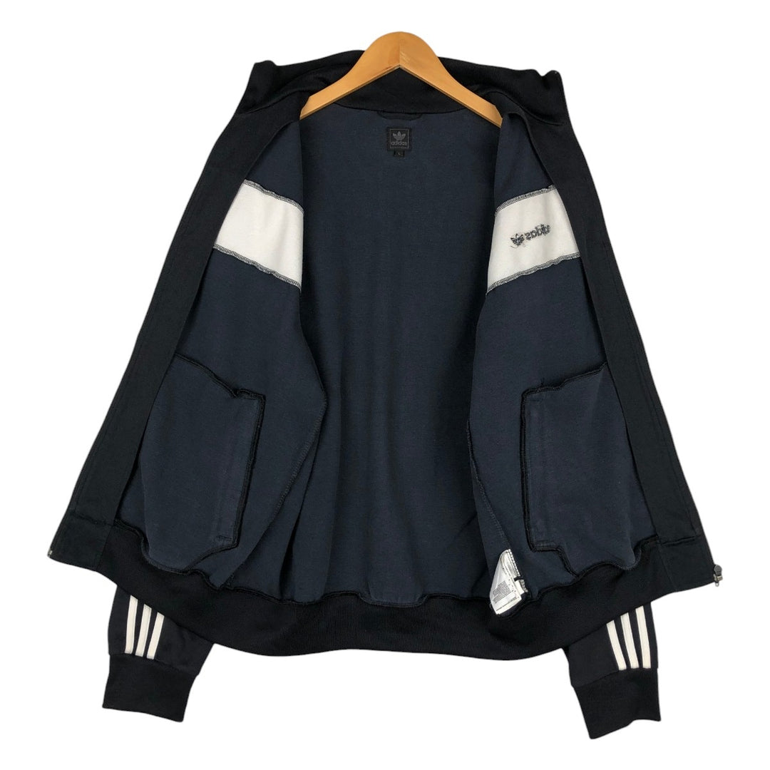 2000'S Adidas Originals Trefoil Logo Track Jacket, Men's Size L (approx.) cotton black type Vintage Second Hand