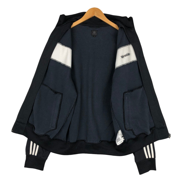 2000'S Adidas Originals Trefoil Logo Track Jacket, Men's Size L (approx.) cotton black type Vintage Second Hand