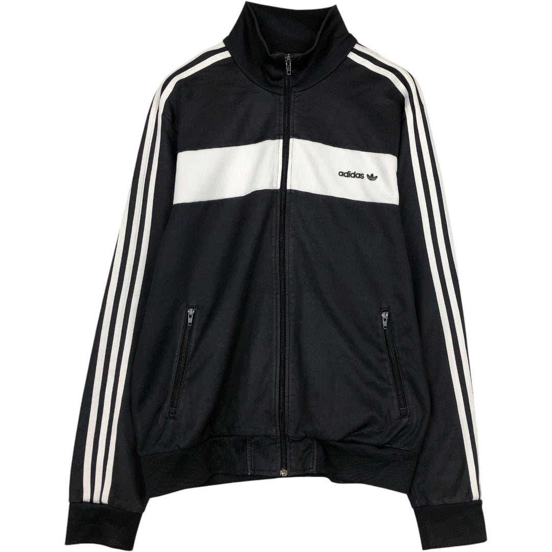 Adidas ORIGINALS Trefoil Logo Track Jacket, Men's Size XL (approx.) cotton black type Vintage Second Hand