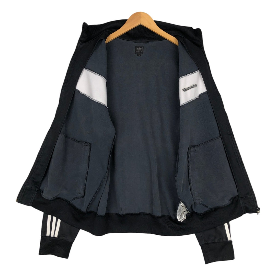 Adidas ORIGINALS Trefoil Logo Track Jacket, Men's Size XL (approx.) cotton black type Vintage Second Hand