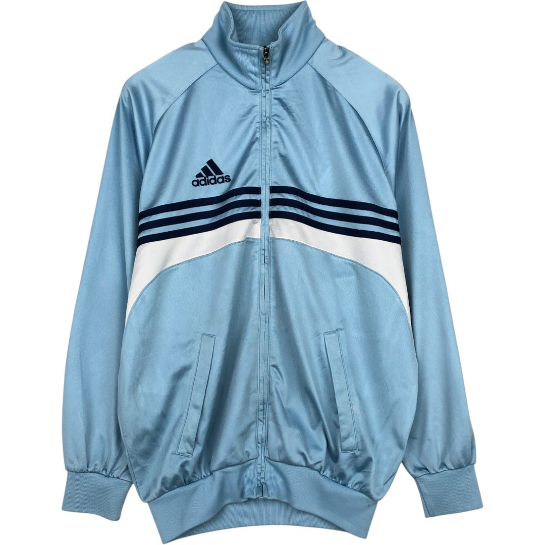 00'S adidas jersey track jacket, men's size S polyester Blue type light blue Vintage Second Hand