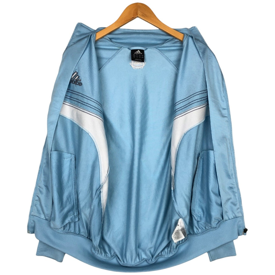 00'S adidas jersey track jacket, men's size S polyester Blue type light blue Vintage Second Hand