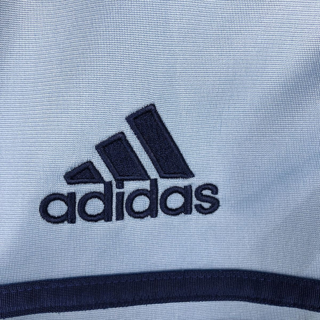 00'S adidas jersey track jacket, men's size S polyester Blue type light blue Vintage Second Hand