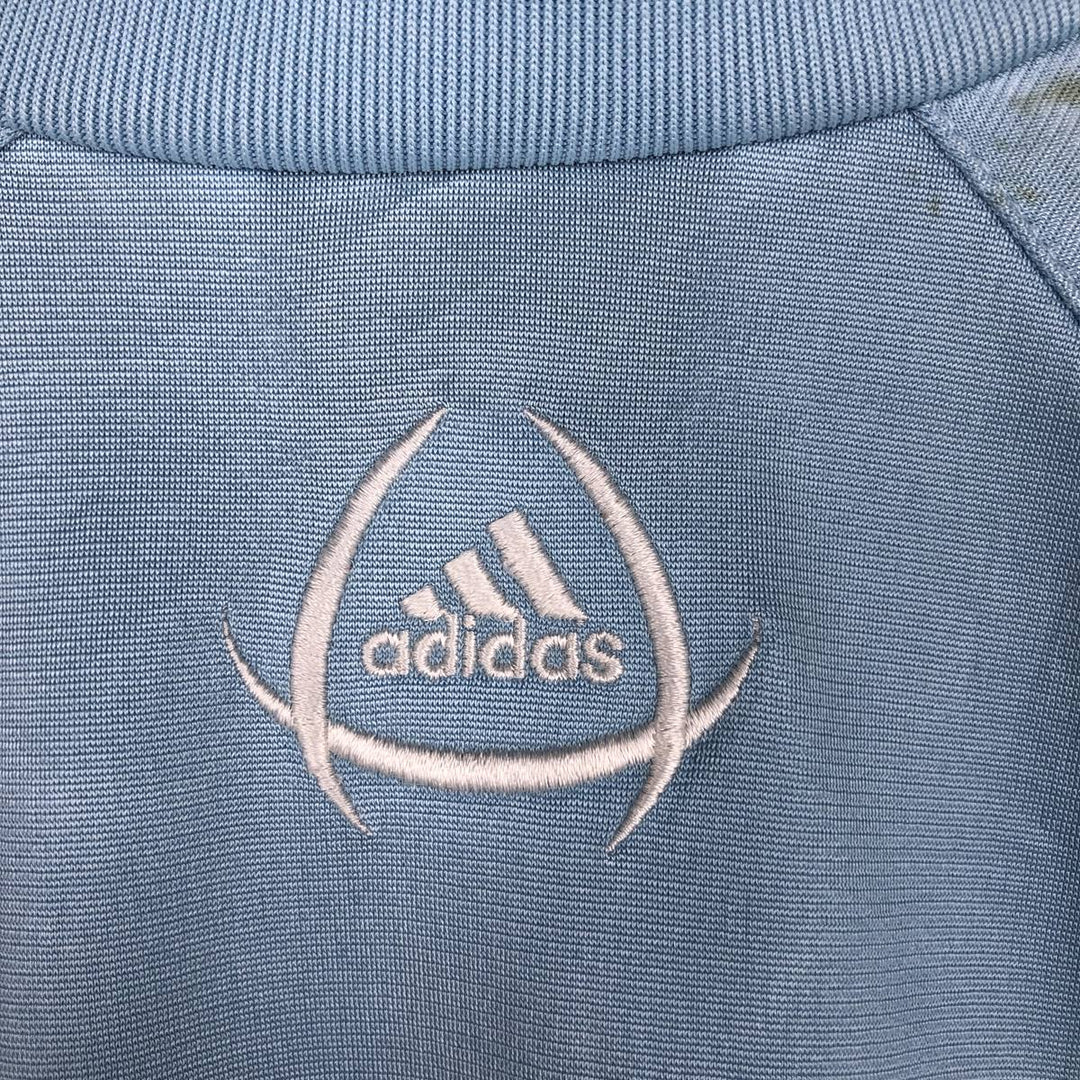 00'S adidas jersey track jacket, men's size S polyester Blue type light blue Vintage Second Hand