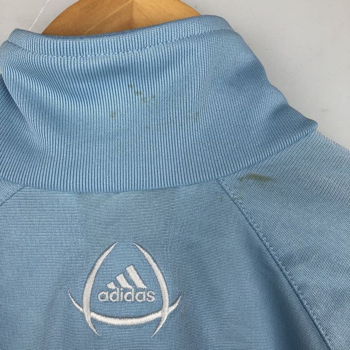 00'S adidas jersey track jacket, men's size S polyester Blue type light blue Vintage Second Hand