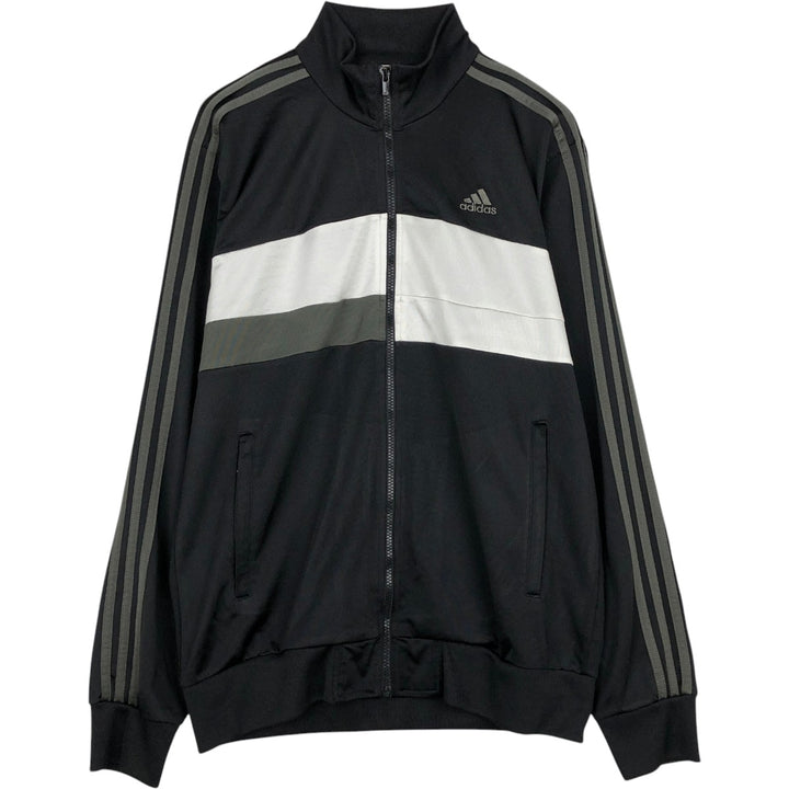 00'S adidas jersey track jacket, men's size L polyester black type Vintage Second Hand