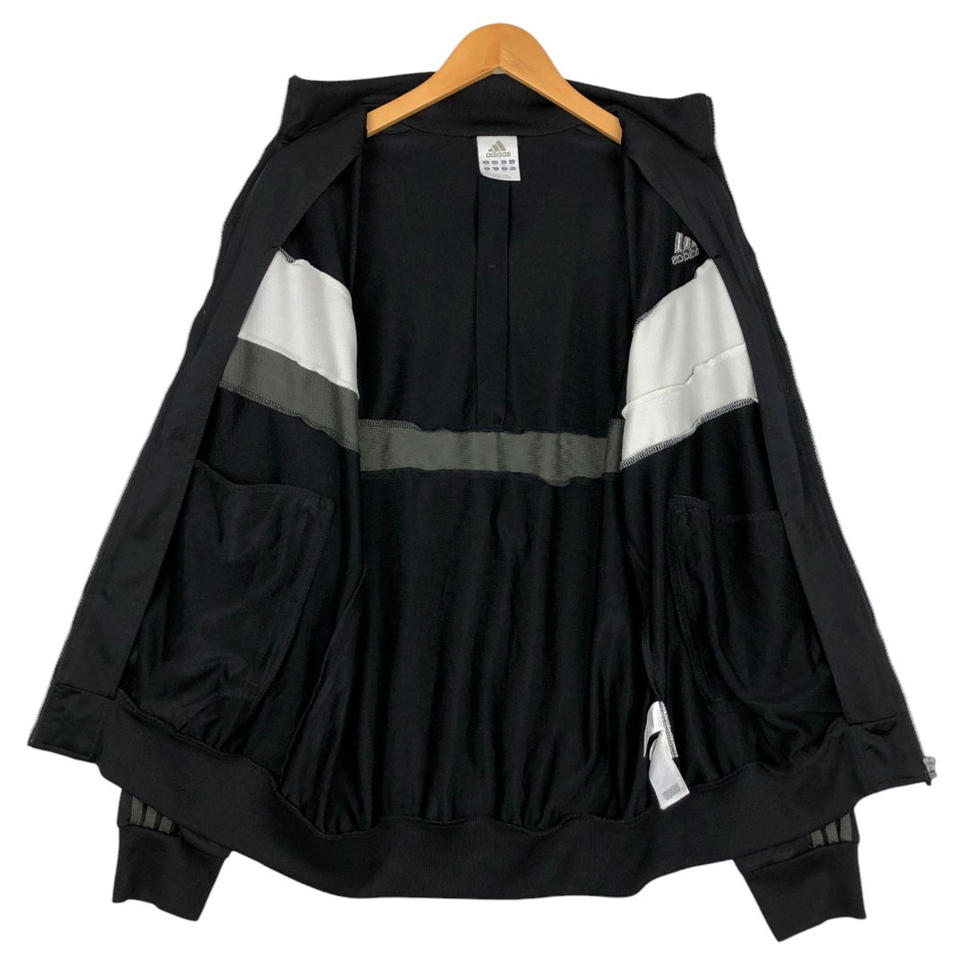 00'S adidas jersey track jacket, men's size L polyester black type Vintage Second Hand