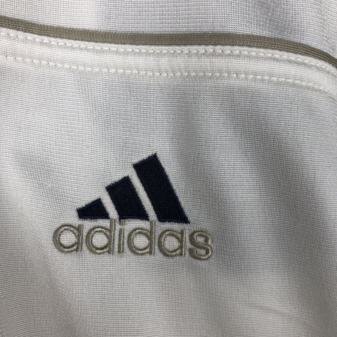90s-00'S Adidas Jersey Track Jacket, Men's Size Medium polyester white type Vintage Second Hand