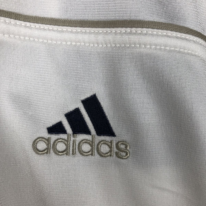 90s-00'S Adidas Jersey Track Jacket, Men's Size Medium polyester white type Vintage Second Hand