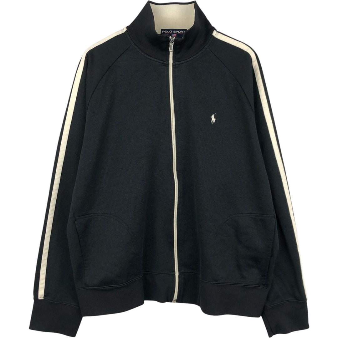 1990'S Ralph Lauren POLO SPORT Track Jacket, Men's Size XL (approx.), Vintage cotton black type Vintage Second Hand