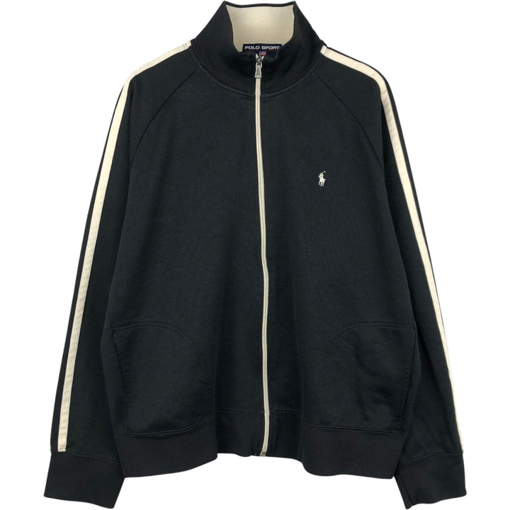 1990'S Ralph Lauren POLO SPORT Track Jacket, Men's Size XL (approx.), Vintage cotton black type Vintage Second Hand