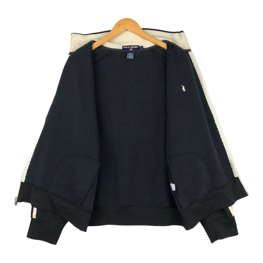 1990'S Ralph Lauren POLO SPORT Track Jacket, Men's Size XL (approx.), Vintage cotton black type Vintage Second Hand