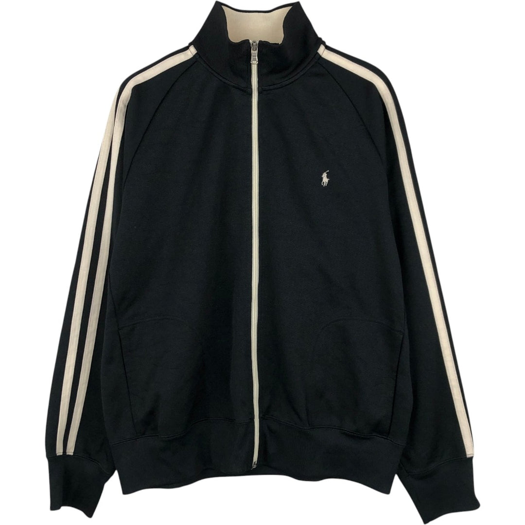 Vintage 90'S Ralph Lauren POLO SPORT track jacket, size L, men's cotton black type Vintage Second Hand
