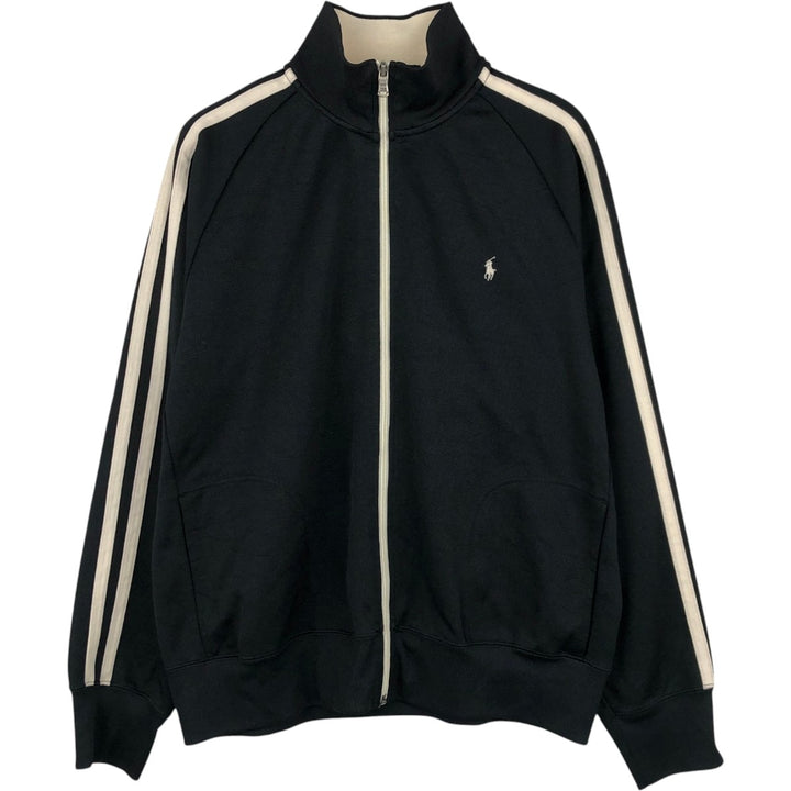 Vintage 90'S Ralph Lauren POLO SPORT track jacket, size L, men's cotton black type Vintage Second Hand