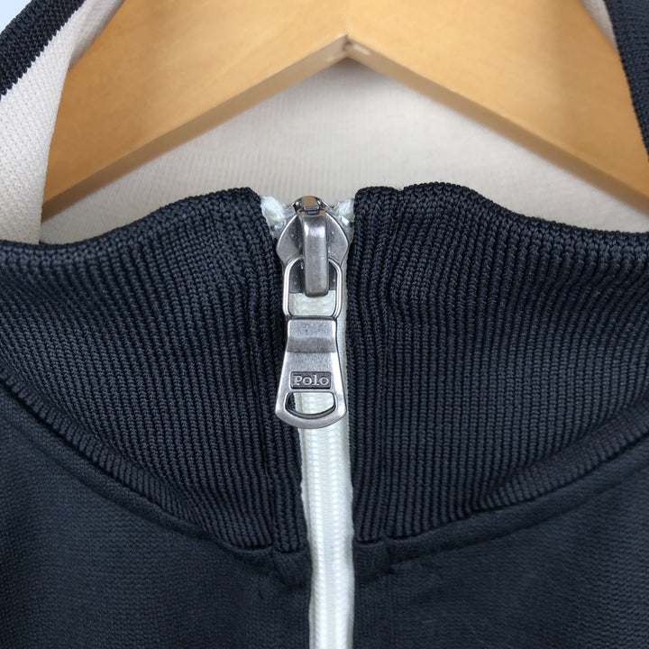 Vintage 90'S Ralph Lauren POLO SPORT track jacket, size L, men's cotton black type Vintage Second Hand