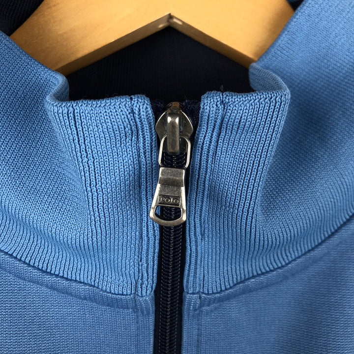 1990'S Ralph Lauren POLO SPORT Track Jacket, Men's Size XL (approx.), Vintage cotton Blue type light blue Vintage Second Hand