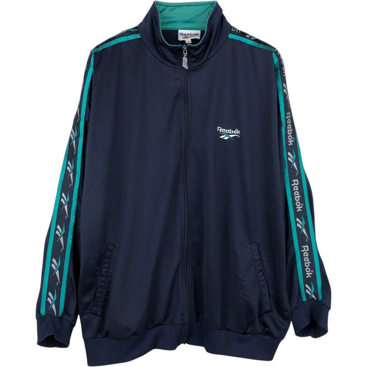 90'S Reebok Track Jacket, Unclear, Men's XL equivalent, Vintage unclear navy blue type Vintage Second Hand