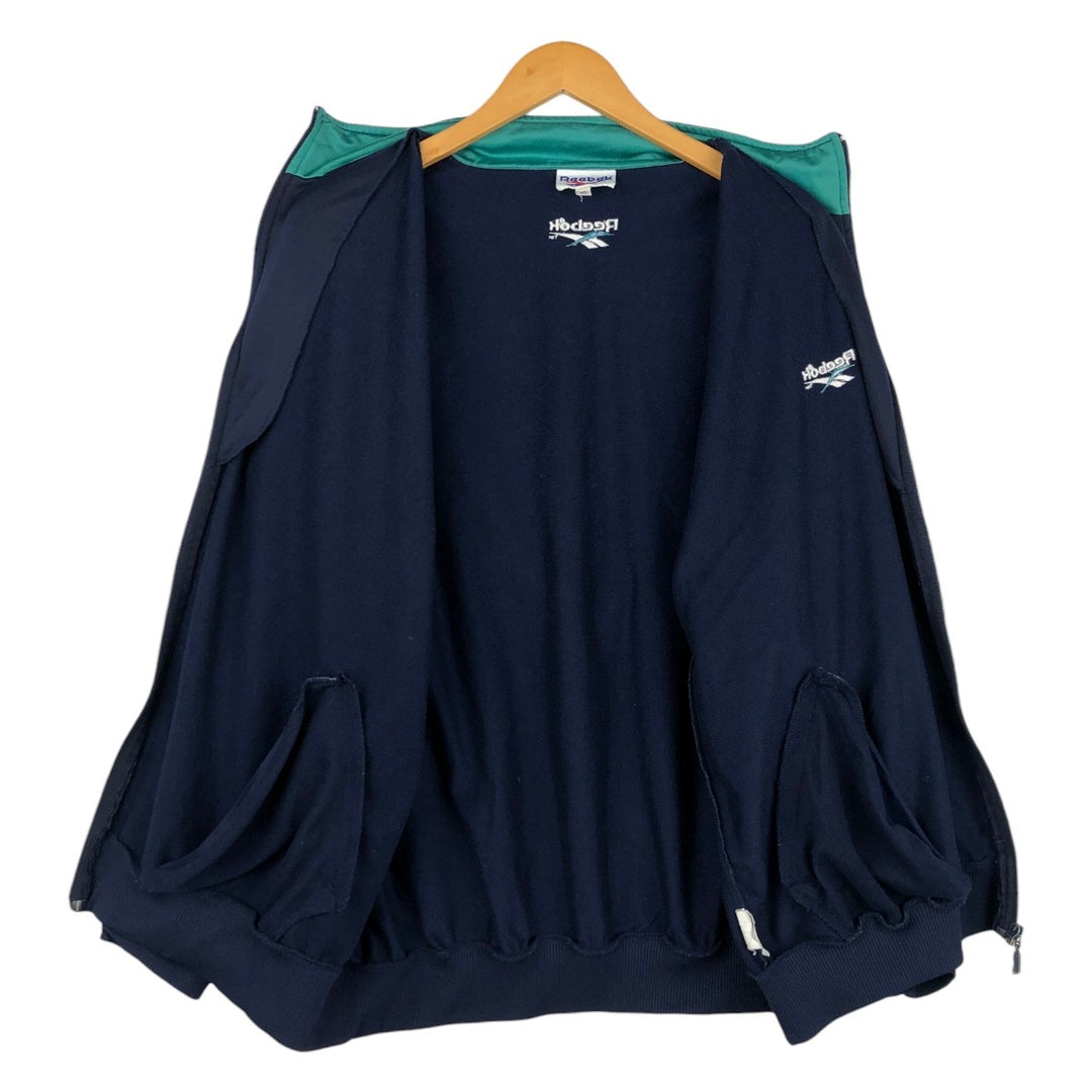 90'S Reebok Track Jacket, Unclear, Men's XL equivalent, Vintage unclear navy blue type Vintage Second Hand