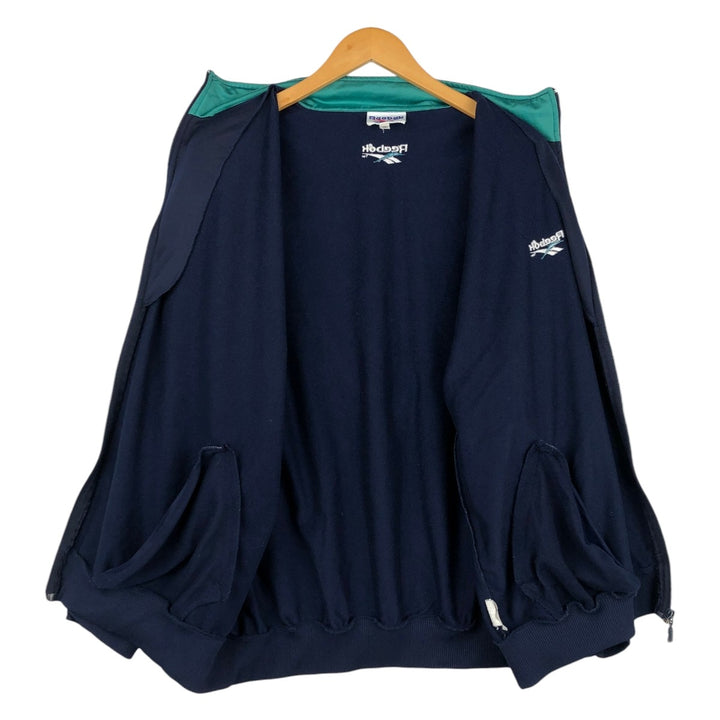 90'S Reebok Track Jacket, Unclear, Men's XL equivalent, Vintage unclear navy blue type Vintage Second Hand