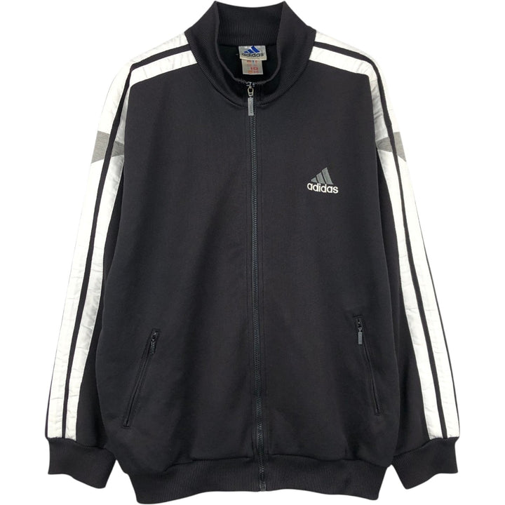 90s-00'S Adidas Jersey Track Jacket, Men's Size L unclear black type Vintage Second Hand