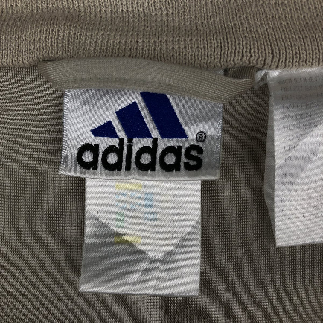 90'S Adidas Jersey Track Jacket Men's L Size Vintage polyester Beige type Vintage Second Hand
