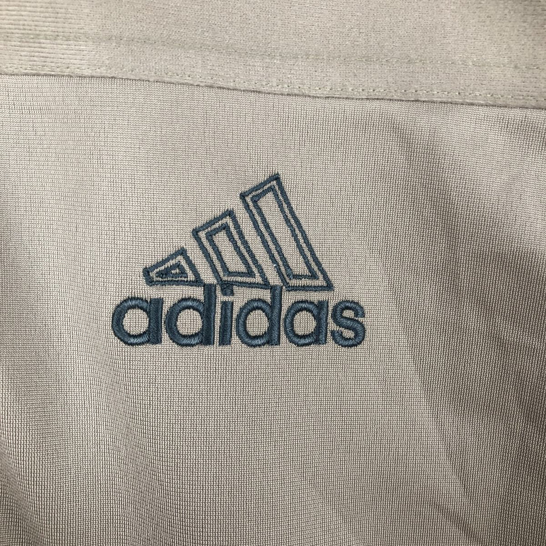 90'S Adidas Jersey Track Jacket Men's L Size Vintage polyester Beige type Vintage Second Hand