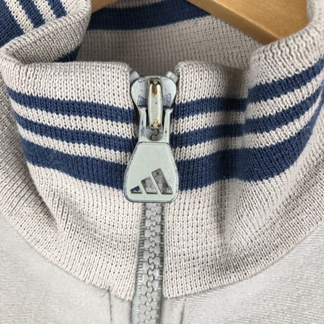 90'S Adidas Jersey Track Jacket Men's L Size Vintage polyester Beige type Vintage Second Hand