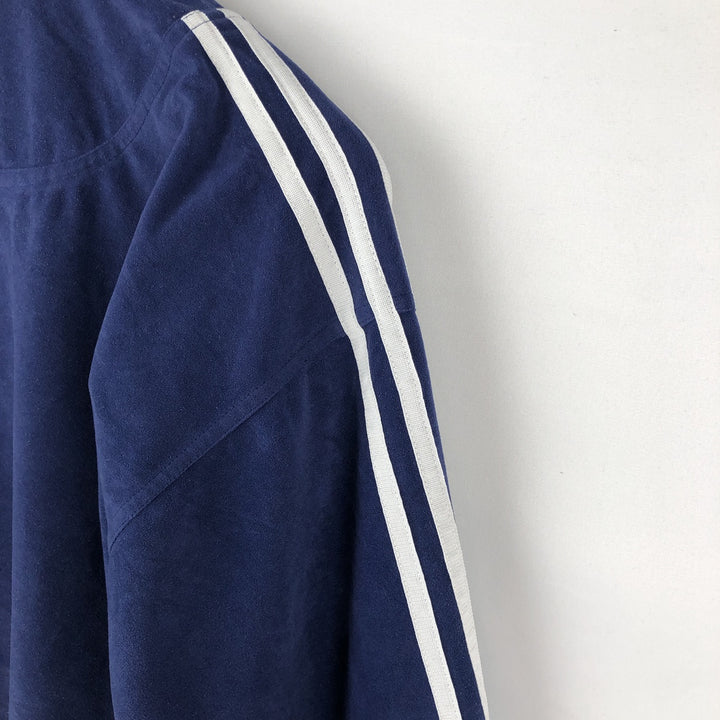90'S Adidas Velour Jersey Track Jacket Men's M Size Vintage polyester navy blue type Vintage Second Hand