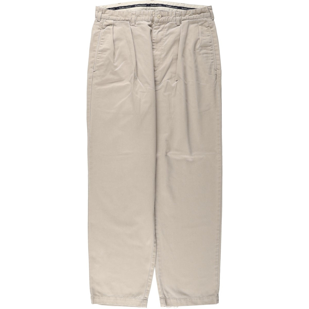 Ralph Lauren POLO RALPH LAUREN Chino Pants, Two-Pleat, Men's Size W34 (approx.) cotton Beige type Vintage Second Hand