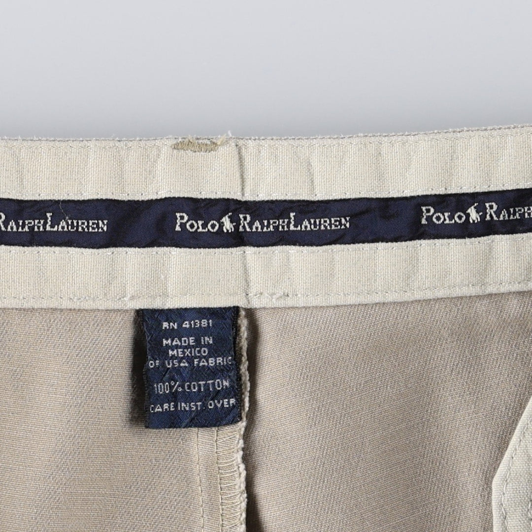 Ralph Lauren POLO RALPH LAUREN Chino Pants, Two-Pleat, Men's Size W34 (approx.) cotton Beige type Vintage Second Hand