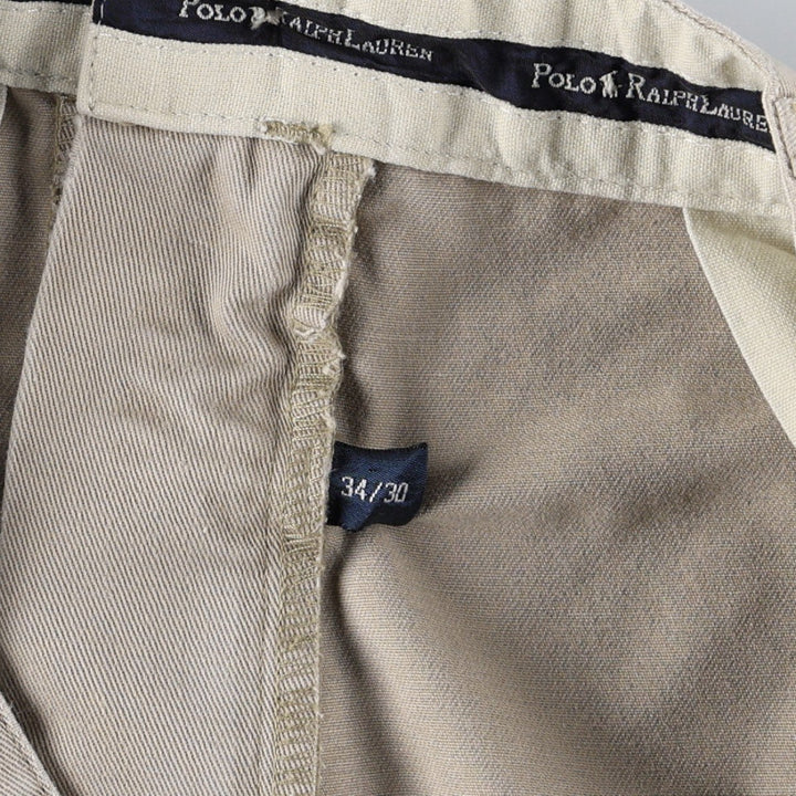 Ralph Lauren POLO RALPH LAUREN Chino Pants, Two-Pleat, Men's Size W34 (approx.) cotton Beige type Vintage Second Hand