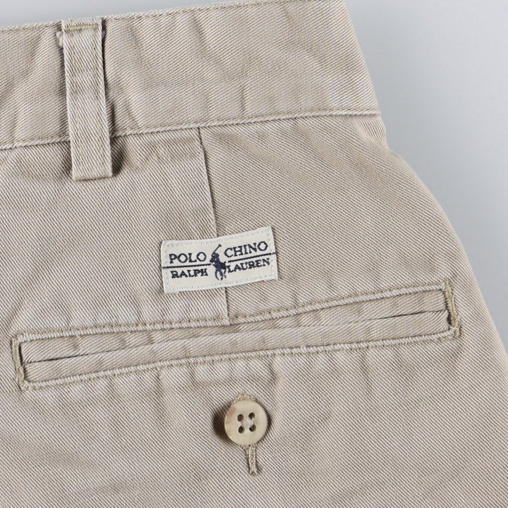 Ralph Lauren POLO RALPH LAUREN Chino Pants, Two-Pleat, Men's Size W34 (approx.) cotton Beige type Vintage Second Hand