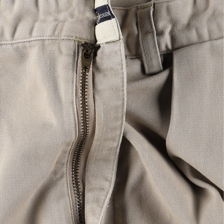 Ralph Lauren POLO RALPH LAUREN Chino Pants, Two-Pleat, Men's Size W34 (approx.) cotton Beige type Vintage Second Hand