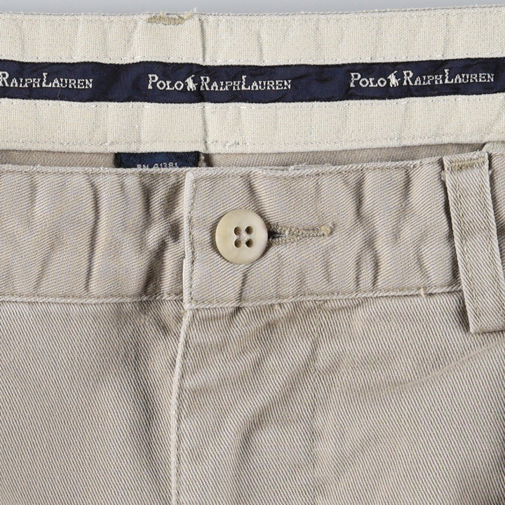 Ralph Lauren POLO RALPH LAUREN Chino Pants, Two-Pleat, Men's Size W34 (approx.) cotton Beige type Vintage Second Hand