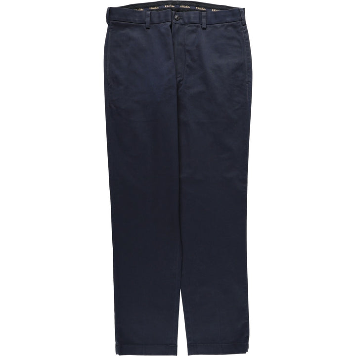 Brooks Brothers ADVANTAGE CHINO CLARK Chino Pants, Men's W35 (approx.) cotton navy blue type Vintage Second Hand