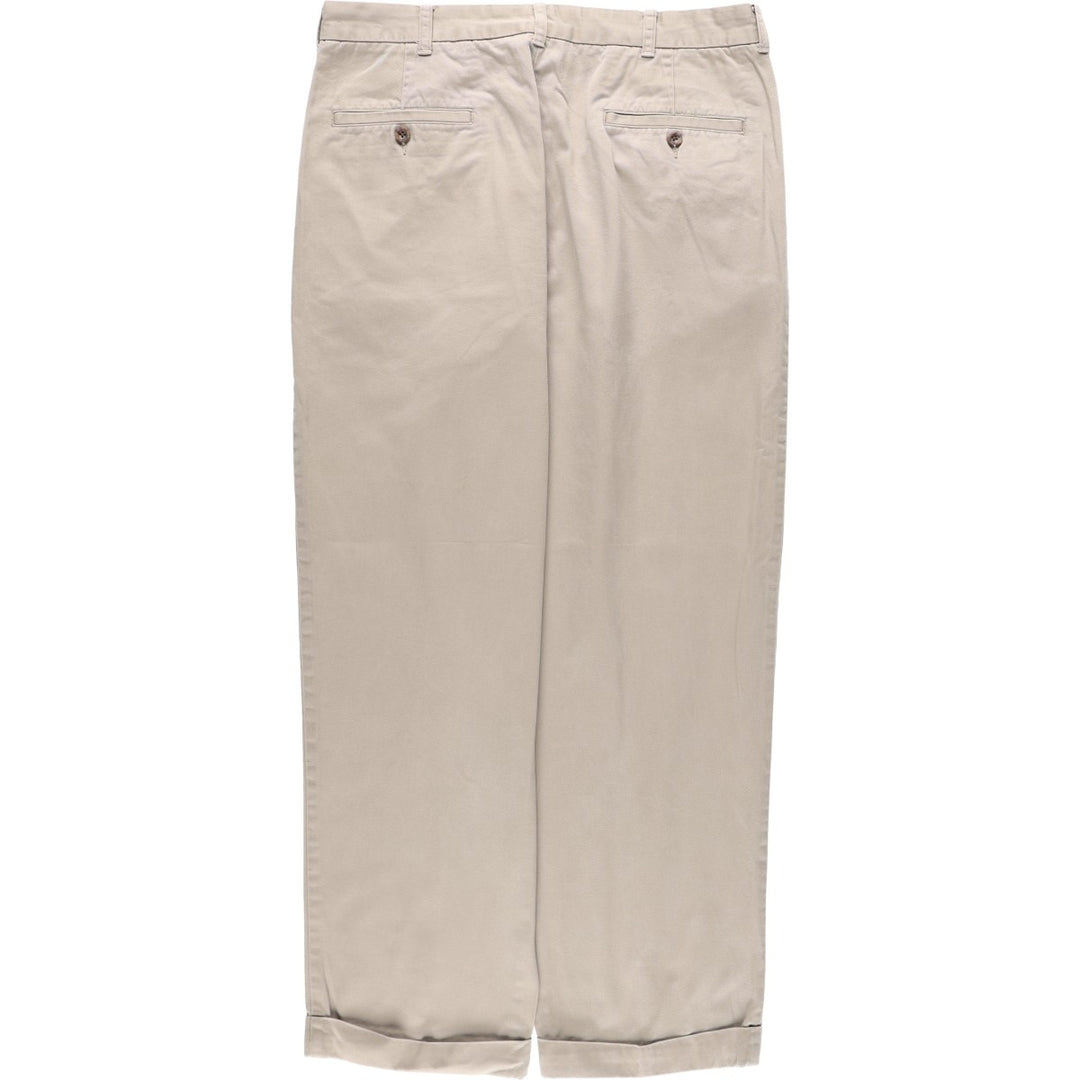 Brooks Brothers Two-pleat Chino Pants, Men's, Size W35 cotton Beige type Vintage Second Hand