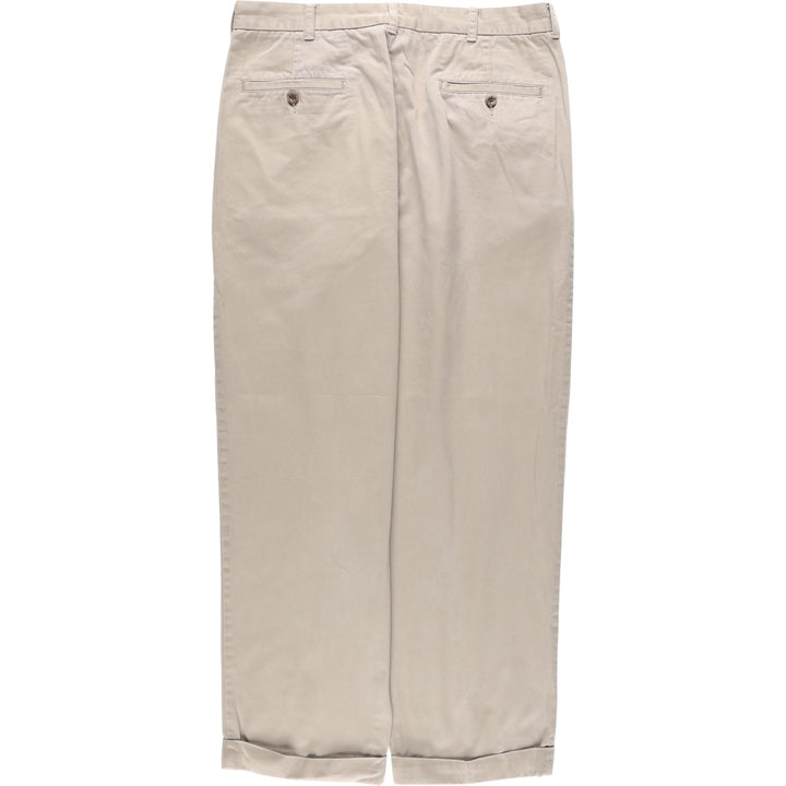 Brooks Brothers Two-pleat Chino Pants, Men's, Size W35 cotton Beige type Vintage Second Hand