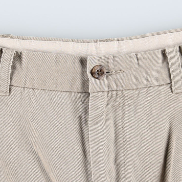 Brooks Brothers Two-pleat Chino Pants, Men's, Size W35 cotton Beige type Vintage Second Hand