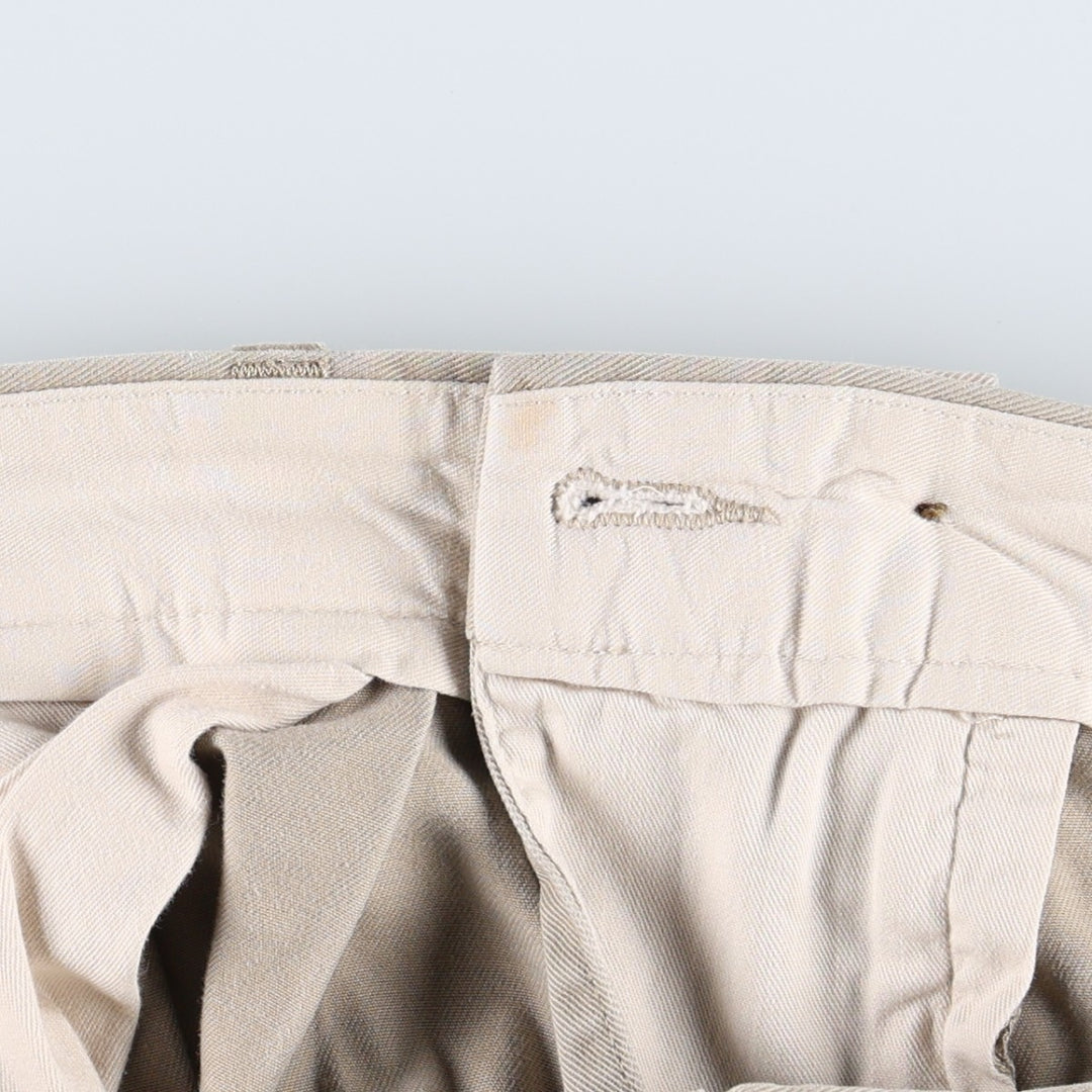 Brooks Brothers Two-pleat Chino Pants, Men's, Size W35 cotton Beige type Vintage Second Hand
