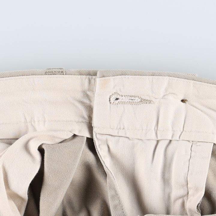 Brooks Brothers Two-pleat Chino Pants, Men's, Size W35 cotton Beige type Vintage Second Hand