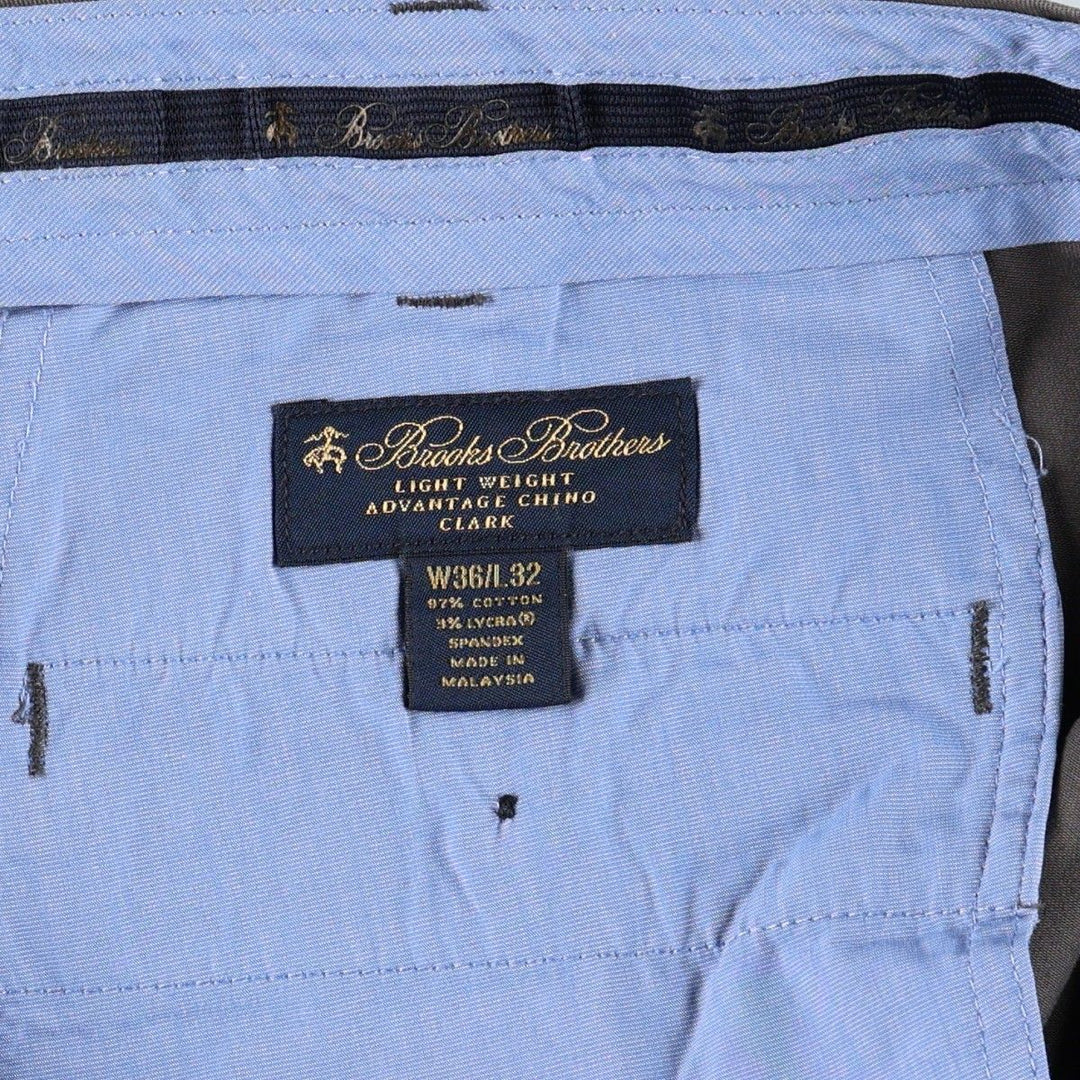 Brooks Brothers ADVANTAGE CHINO CLARK Chino Pants, Men's W37 (approx.) cotton Charcoal Vintage Second Hand