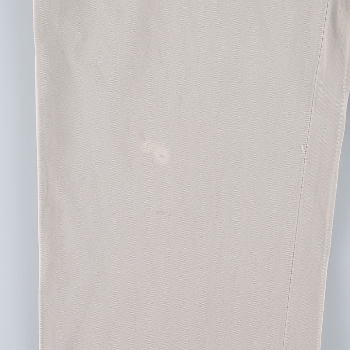Ralph Lauren POLO by Ralph Lauren ANDREW PANT, two-pleat chino pants, men's, W35 equivalent cotton Beige type Vintage Second Hand
